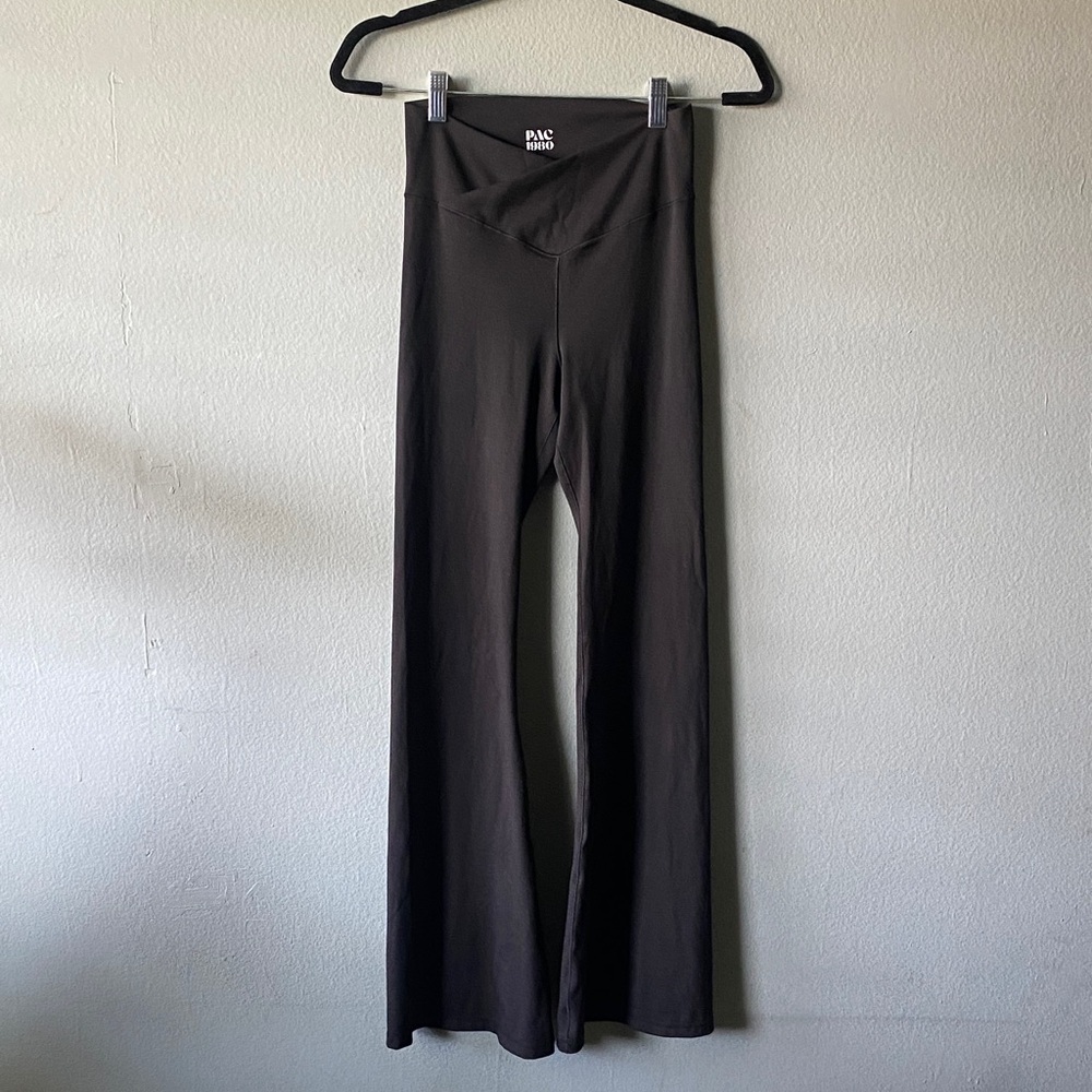Pac 1980 Black Wide Leg Yoga Pants